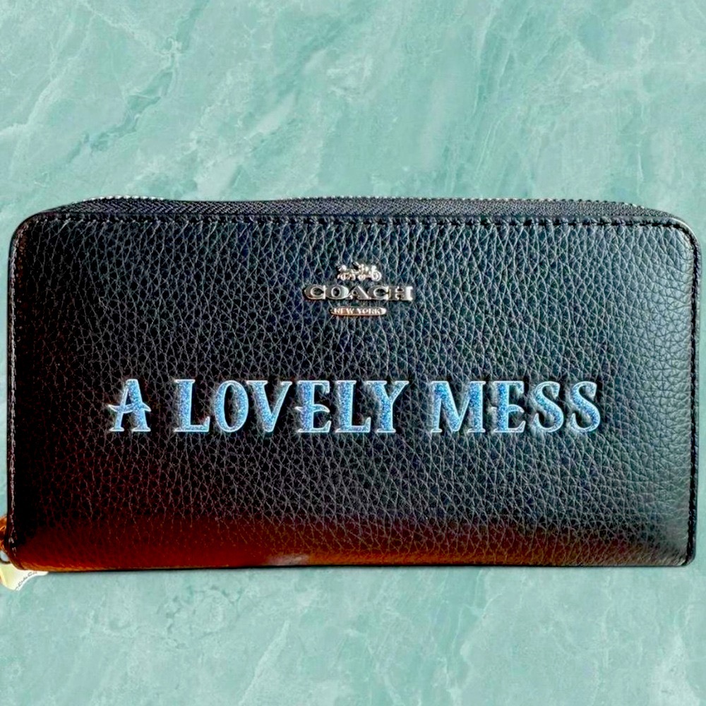 Coach Black Zip-Around Wallet